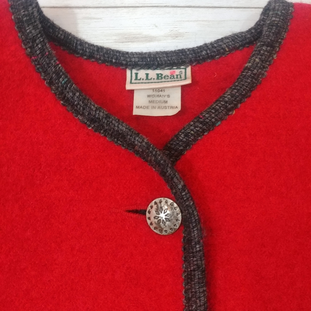 L.L. Bean Austrian Wool Button Down Sweater Blazer - image 6